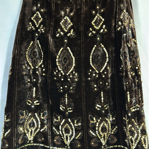 Anne Carson Velvet and sequins Aline skirt sz4 - Picture 3 of 3